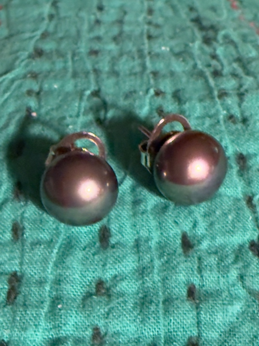 7mm Black South Seas Pearl Earrings